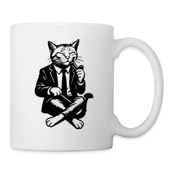 Kater im Anzug Noir - Tasse - Weiß - Rechts