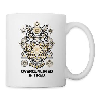 Overqualified Owl Mandala - Mug - white - Right