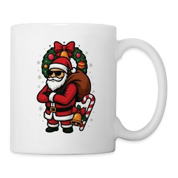 Cool Santa Claus with sunglasses - Mug - white - Right