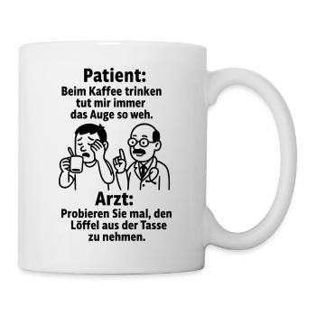 Drôle de dicton : boire du café - Mug blanc - blanc - Droite