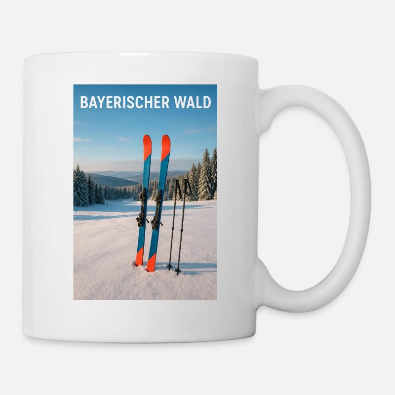 Expérience de ski en forêt bavaroise - Mug blanc - blanc
