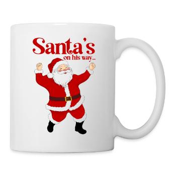 Der Weihnachtsmann tanzt - Tasse - Weiß - Rechts
