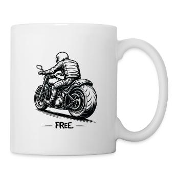 Motocycliste Motocycliste Hélicoptère à vue arrière - Mug blanc - blanc - Droite
