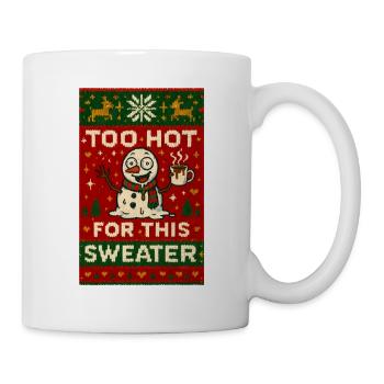 Zu heiß für diesen Pullover Schneemann - Tasse - Weiß - Rechts