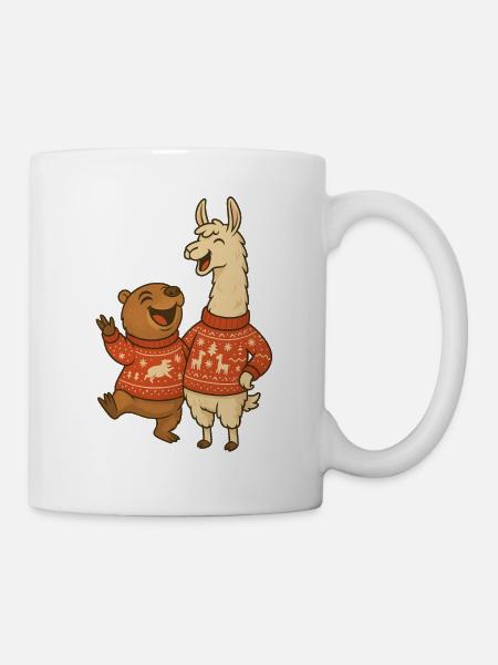 Tierische Winterfreunde - Tasse - Weiß