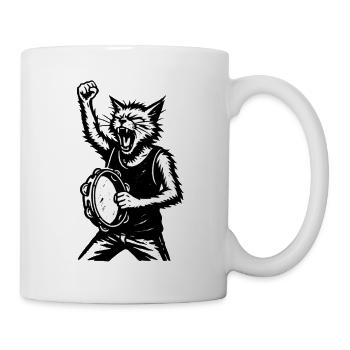 Katzendrummer Sturm - Tasse - Weiß - Rechts