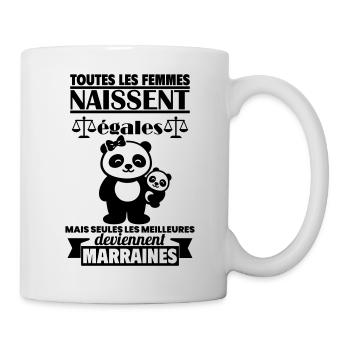 Marraine Cadeau Femme Panda Bébé - Mug blanc - blanc - Droite