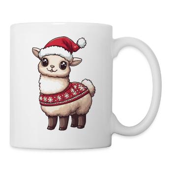 Alpaca Llama Christmas Xmas - Mug - white - Right