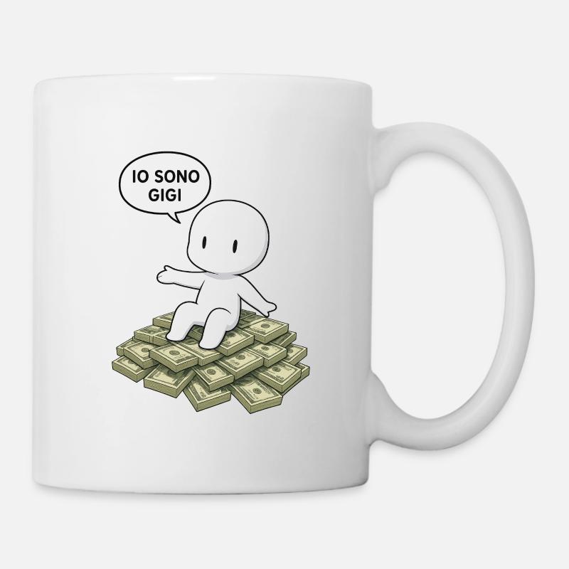 Gigi parmi des montagnes d’argent - Mug blanc - blanc