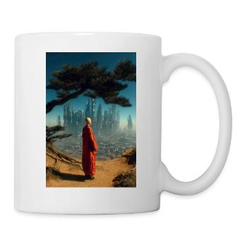 Red Robe Seer Over Neon City Ridge - Mug - white - Right