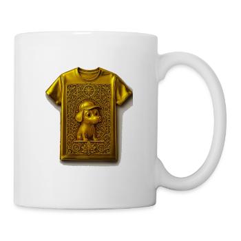 Golden Puppy in Ornaments T-Shirt - Mug - white - Right