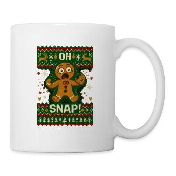 Oh Snap Lebkuchenmann Ugly Christmas - Tasse - Weiß - Rechts