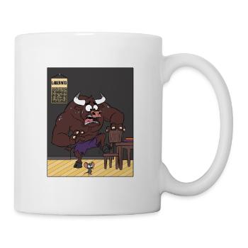 Minotaure lâche - Mug blanc - blanc - Droite