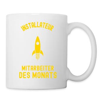 Installateur Mitarbeiter des Monats Installateure - Tasse - Weiß - Rechts
