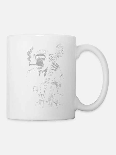 Monkey Jazz Bass Animal - Tasse - Weiß