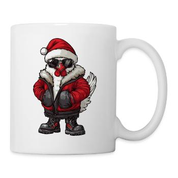 Huhn Weihnachten Winter - Tasse - Weiß - Rechts
