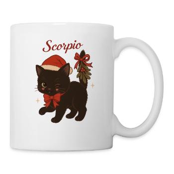 Scorpio-Katze im Festtagsglanz - Tasse - Weiß - Rechts