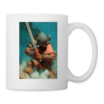 Chevalier cuirassé Avant-garde - Mug blanc - blanc - Droite