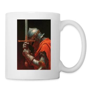 Chevalier médiéval avec épée - Mug blanc - blanc - Droite