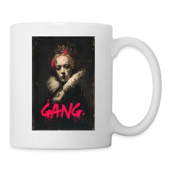 Renaissance-Rebellen-Pink-Banden-Porträt - Tasse - Weiß - Rechts