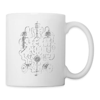 Steampunk Gearpunk Boiler Art - Mug - white - Right