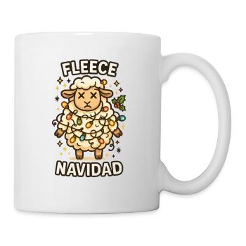 Fleece Navidad Weihnachts Schaf - Tasse - Weiß - Rechts