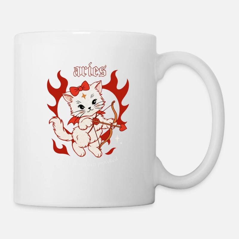 Aries Fire Kitten Archer - Mug - white