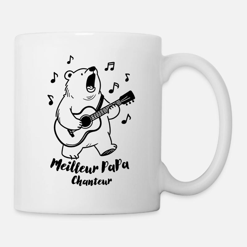 Meilleur Papa chanteur - Mug blanc - blanc