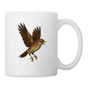 Geometric Bird in Brown - Mug - white - Right
