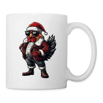 Hahn Weihnachten Winter - Tasse - Weiß - Rechts