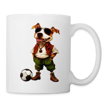 Hunde Fussball - Tasse - Weiß - Rechts