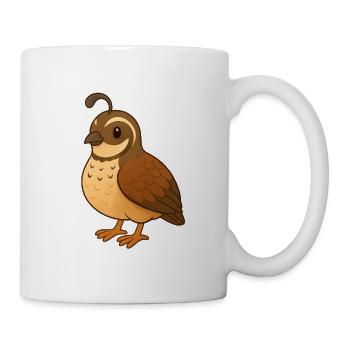 Wachtel - Tasse - Weiß - Rechts