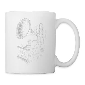 Antike Grammophon-Skizze - Tasse - Weiß - Rechts