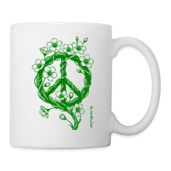 Blossom Peace Symbol - Mug - white - Right
