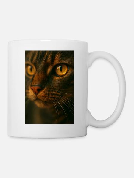 Katzenaugen schließen sich - Tasse - Weiß