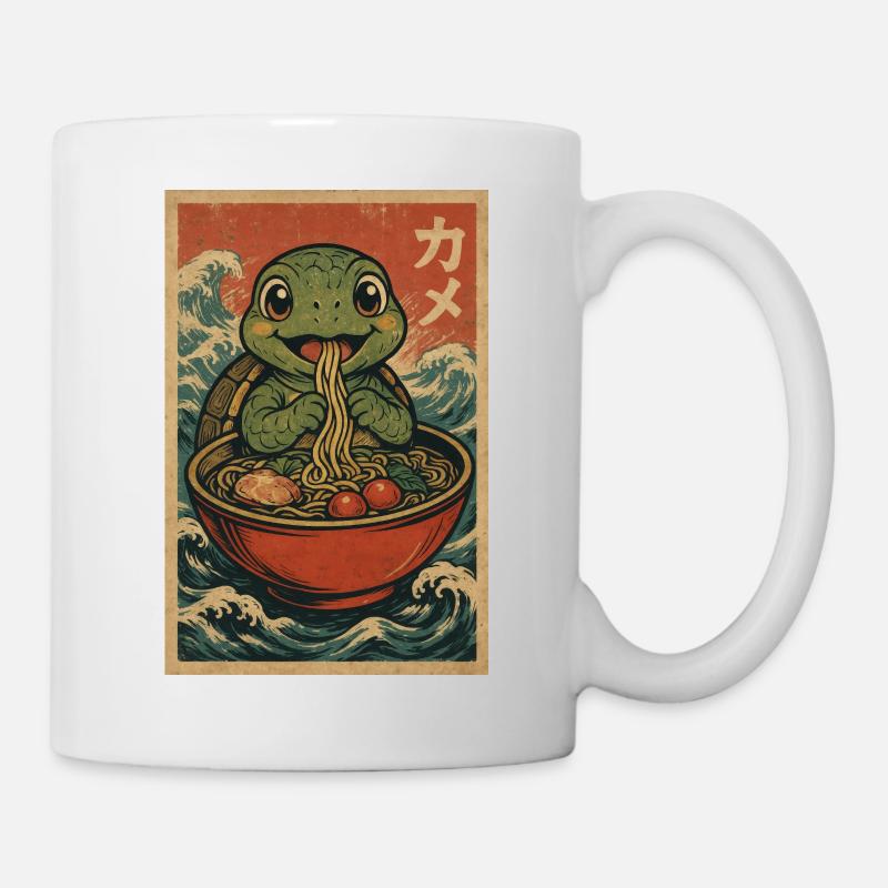 Kame Ramen Vintage Wave - Mug - white