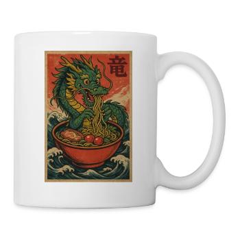 Dragon noodle in wavy wood - Mug - white - Right