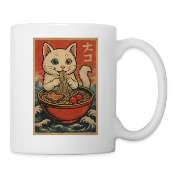 Cadres pour chat Ukiyo-E rétro - Mug blanc - blanc - Droite