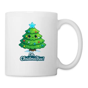 Kuscheliger Weihnachtsbaum mit Stern - Tasse - Weiß - Rechts