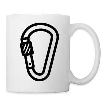 Karabiner Symbol Klettern - Tasse - Weiß - Rechts