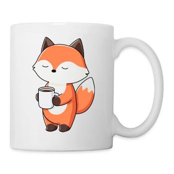 Renard avec Charme de tasse à café - Mug blanc - blanc - Droite