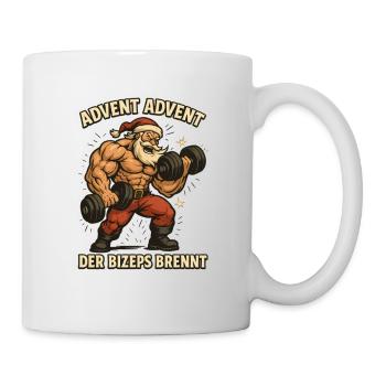The biceps burn Christmas - Mug - white - Right