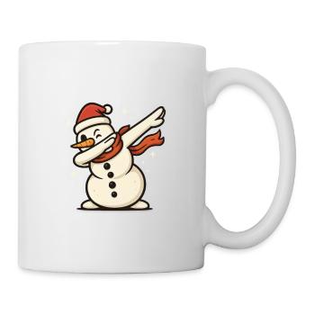 Tamponnement bonhomme de neige Dab bonhomme de neige - Mug blanc - blanc - Droite
