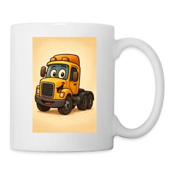 Happy truck dans un style rétro - Mug blanc - blanc - Droite