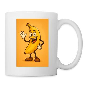 Live-Bananen-Maskottchen - Tasse - Weiß - Rechts