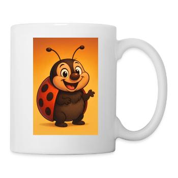 Laughing ladybug at sunset - Mug - white - Right