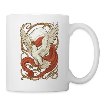Poland Polska Eagle Flag Art Nouveau Gift - Mug - white - Right
