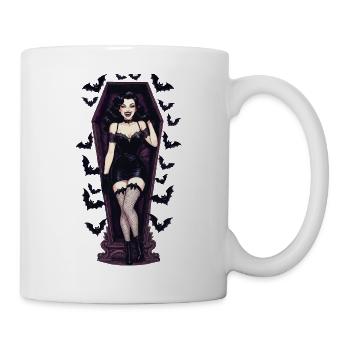 Pinup de vampire dans le cercueil - Mug blanc - blanc - Droite