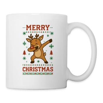 Merry Christmas Dab Rentier - Tasse - Weiß - Rechts