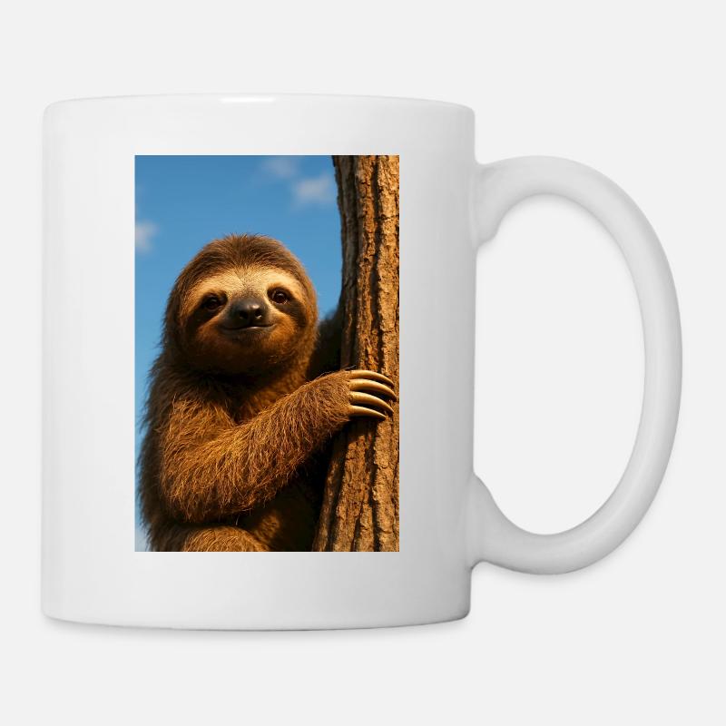 Paresseux dans l’arbre - Mug blanc - blanc